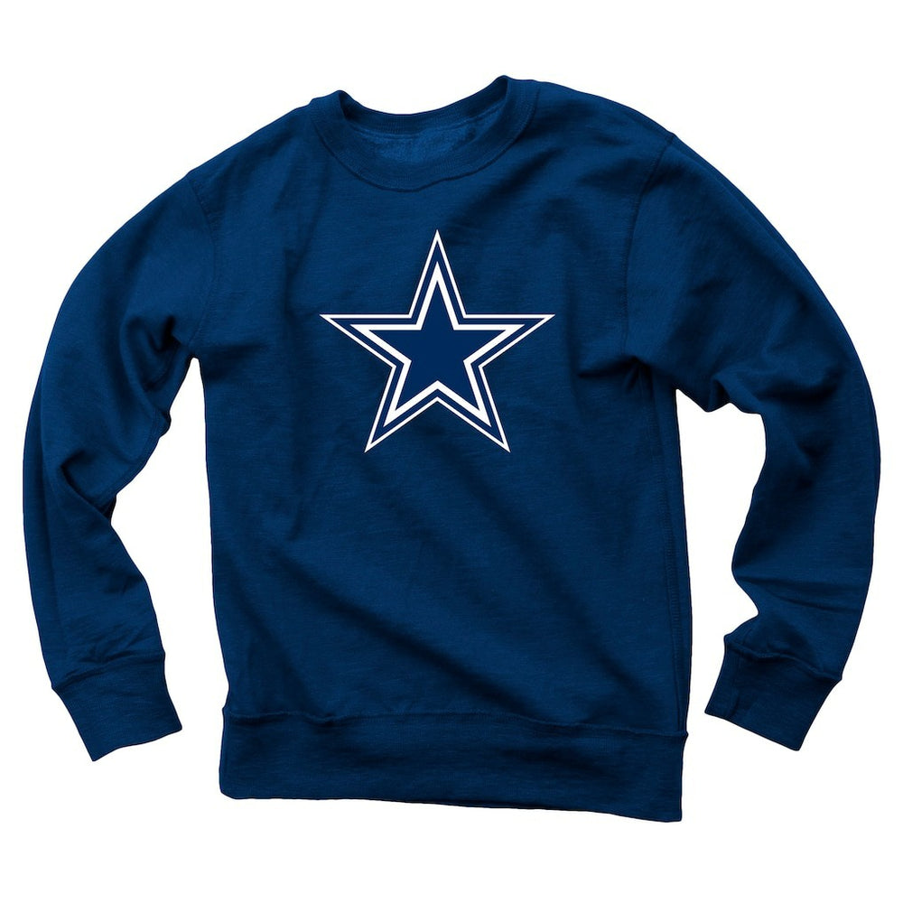 Wes & Willy Youth Reversible Fleece Pullover Sweatshirt - Dallas Cowboys Pullover