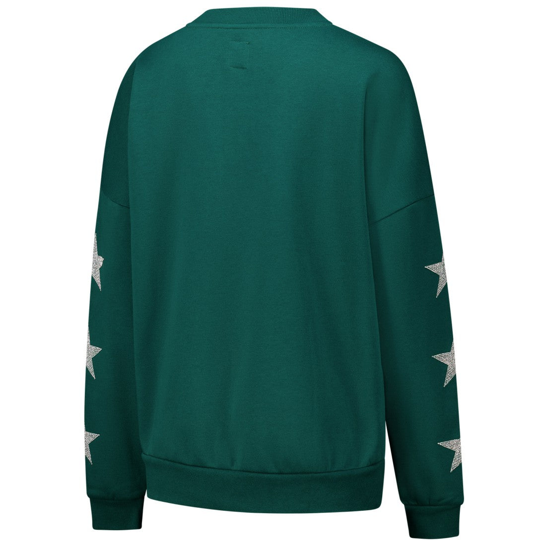 Gameday Couture Women's Rhinestone Star Sleeve Settle the Score Oversized Pullover Sweatshirt - Green Bay Packers Pullover