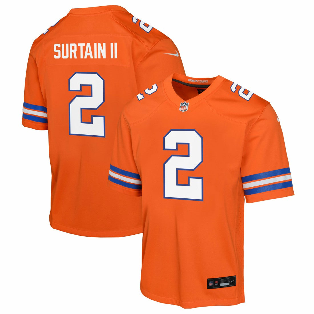 Patrick Surtain II  Youth Game Jersey - Denver Broncos Jerseys