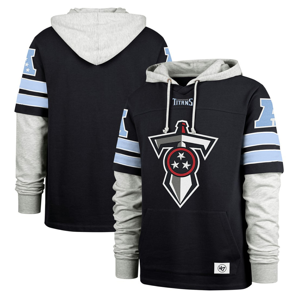 '47 Double Header Blitz Cornerback Pullover Hoodie - Tennessee Titans Hoodies