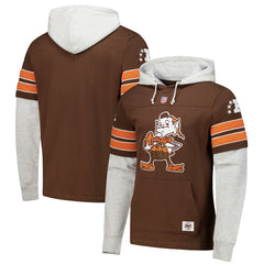 '47 Throwback Double Header Blitz Cornerback Hoodie - Cleveland Browns Hoodies
