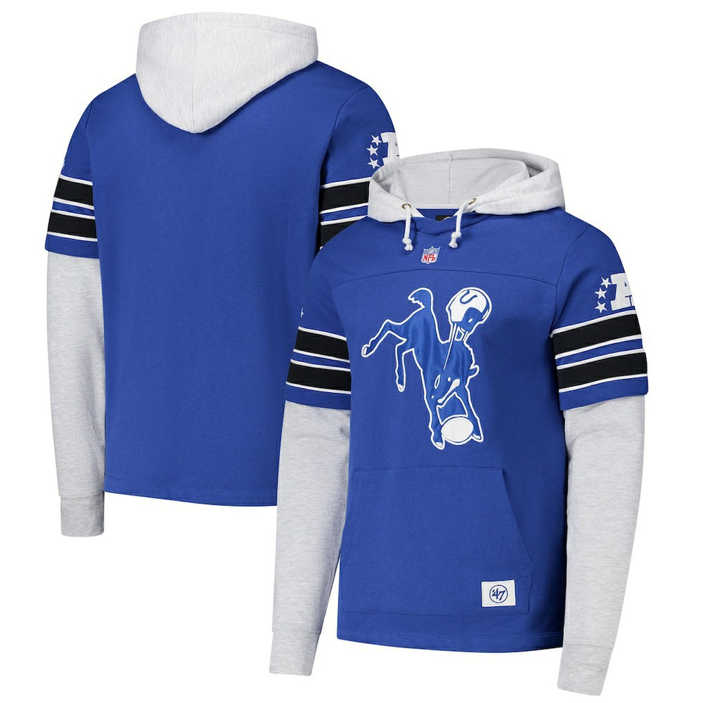 '47 Throwback Double Header Blitz Cornerback Hoodie - Indianapolis Colts Hoodies
