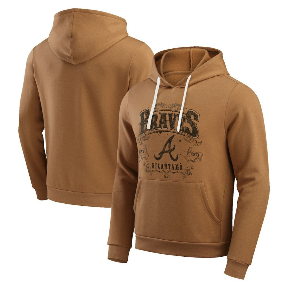 Tan Atlanta Braves Darius Rucker Collection by Fanatics Camp Fleece Pullover Hoodie