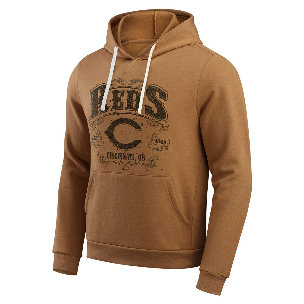 Tan Cincinnati Reds Darius Rucker Collection by Fanatics Camp Fleece Pullover Hoodie