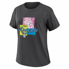 Charcoal Minnesota Twins WEAR by Erin Andrews Women's Domestic Box Color Boyfriend T-Shirt