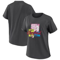 Charcoal Cleveland Guardians WEAR by Erin Andrews Women's Domestic Box Color Boyfriend T-Shirt