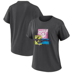 Charcoal Arizona Diamondbacks WEAR by Erin Andrews Women's Domestic Box Color Boyfriend T-Shirt