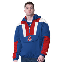 Royal Atlanta Braves Starter Cooperstown Collection Charger Half-Zip Jacket