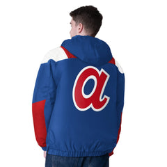 Royal Atlanta Braves Starter Cooperstown Collection Charger Half-Zip Jacket