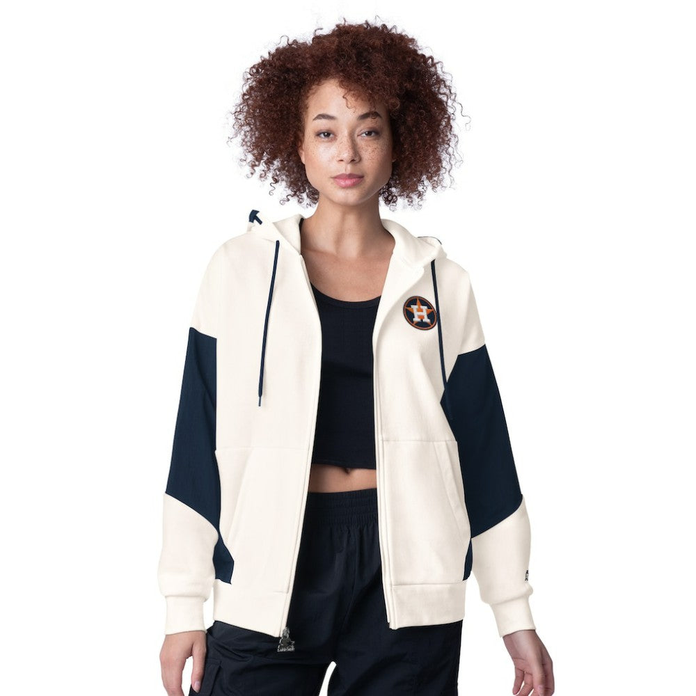 White Houston Astros Starter Women's Scrimmage Full-Zip Hoodie