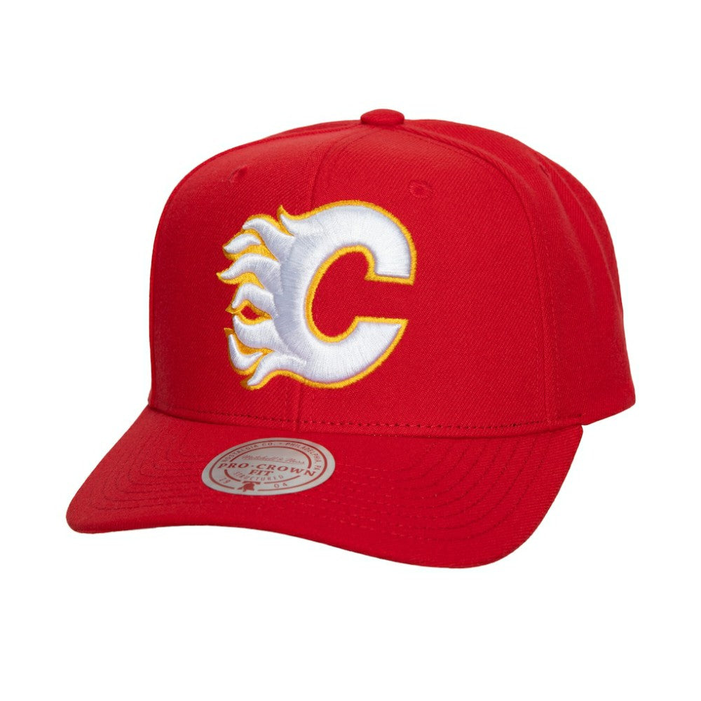 NHL Calgary Flames Mitchell & Ness Core Team Ground Pro Adjustable Hat