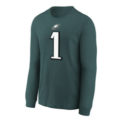 Jalen Hurts  Youth Player Name & Number Long Sleeve T-Shirt - Philadelphia Eagles T-shirts
