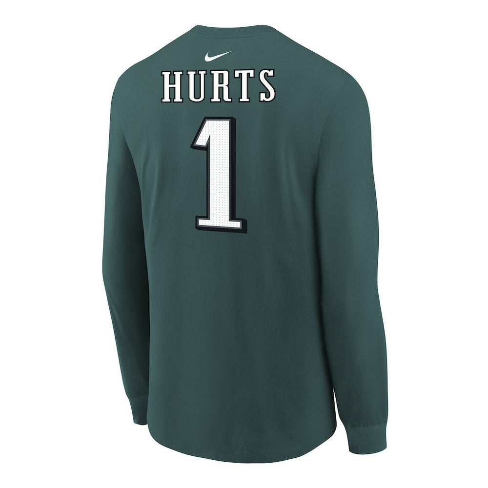 Jalen Hurts  Youth Player Name & Number Long Sleeve T-Shirt - Philadelphia Eagles T-shirts