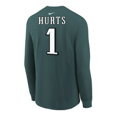 Jalen Hurts  Youth Player Name & Number Long Sleeve T-Shirt - Philadelphia Eagles T-shirts