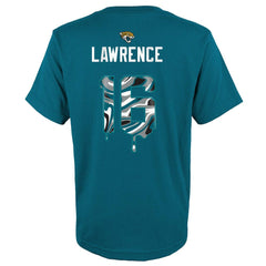 Trevor Lawrence  Youth Mainliner Drip Player Name & Number T-Shirt - Jacksonville Jaguars T-shirts