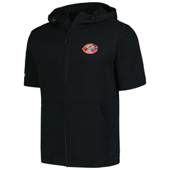 Black Cincinnati Reds Levelwear Recruit Short Sleeve Full-Zip Hoodie