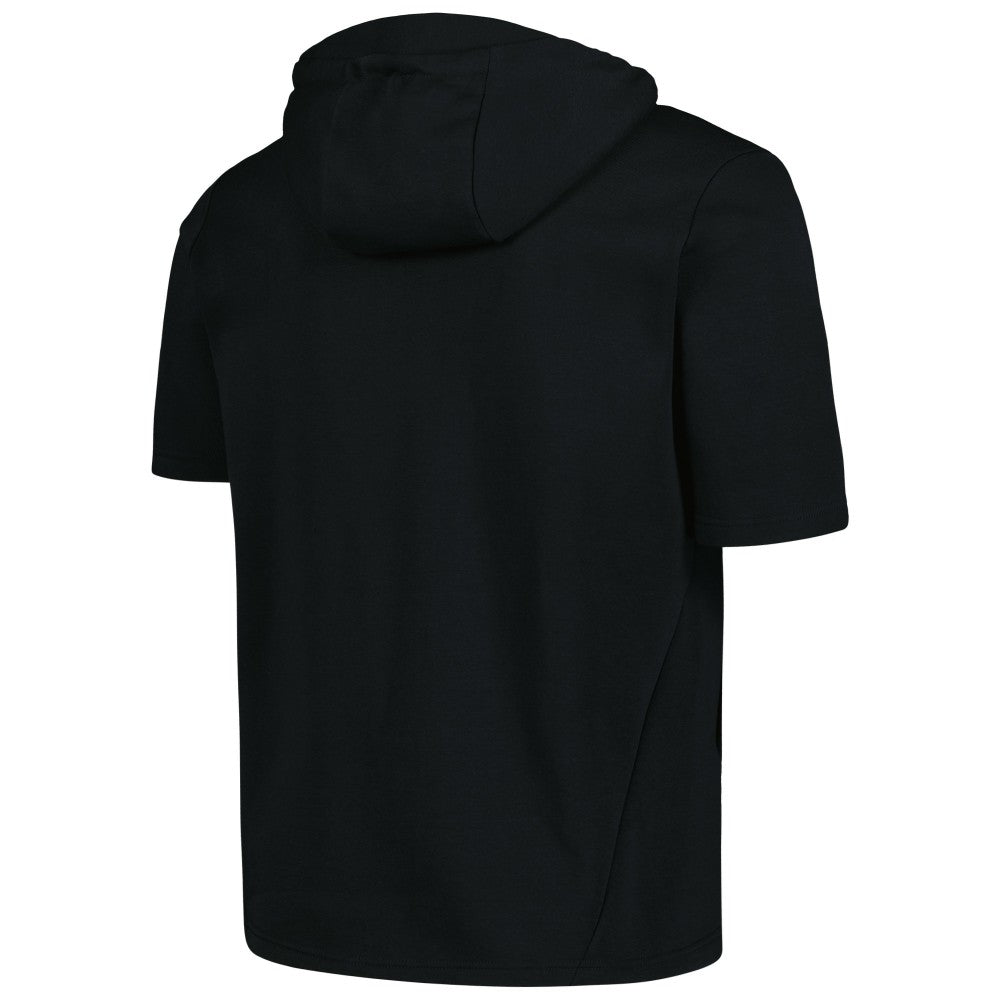 Black Cincinnati Reds Levelwear Recruit Short Sleeve Full-Zip Hoodie