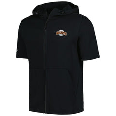 Black San Francisco Giants Levelwear Recruit Short Sleeve Full-Zip Hoodie