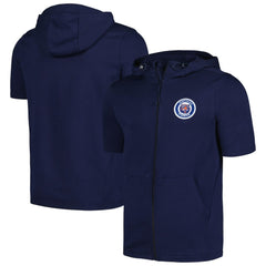 Navy Detroit Tigers Levelwear Recruit Short Sleeve Full-Zip Hoodie