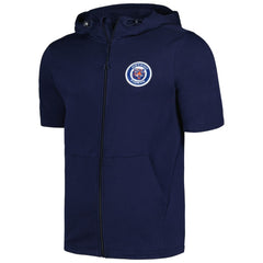 Navy Detroit Tigers Levelwear Recruit Short Sleeve Full-Zip Hoodie