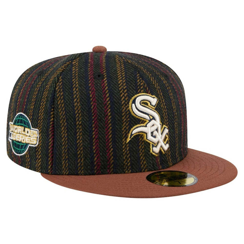 Brown Chicago White Sox New Era Vintage Herringbone 59FIFTY Fitted Hat