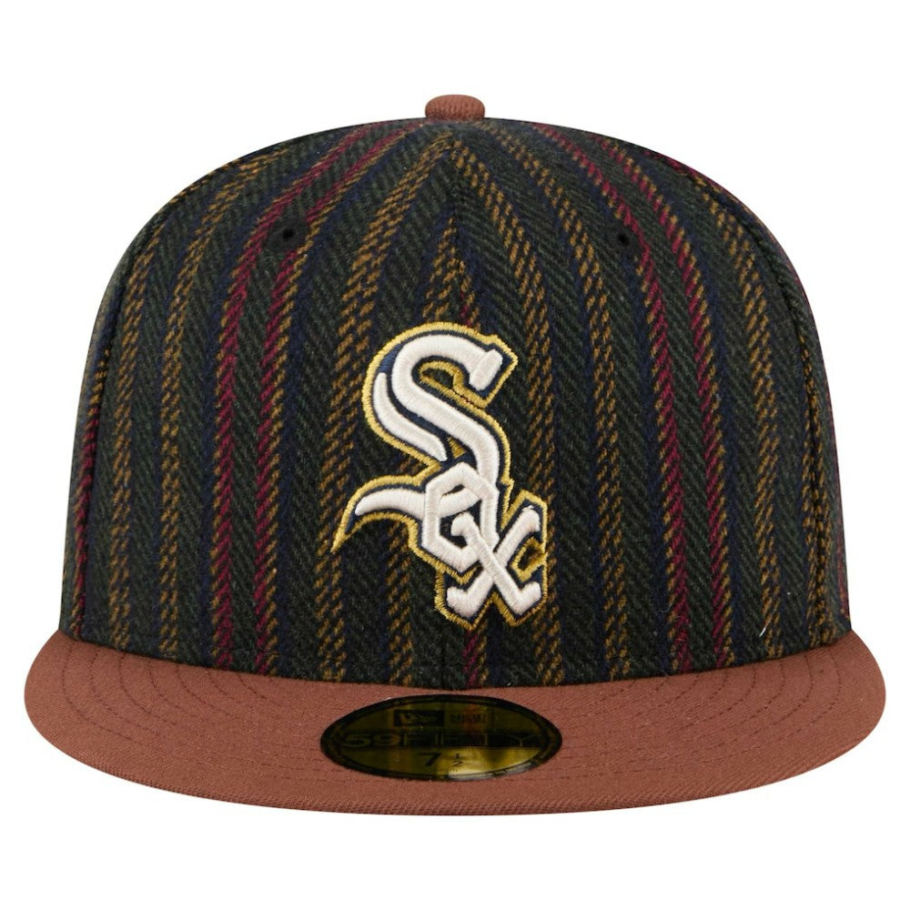 Brown Chicago White Sox New Era Vintage Herringbone 59FIFTY Fitted Hat