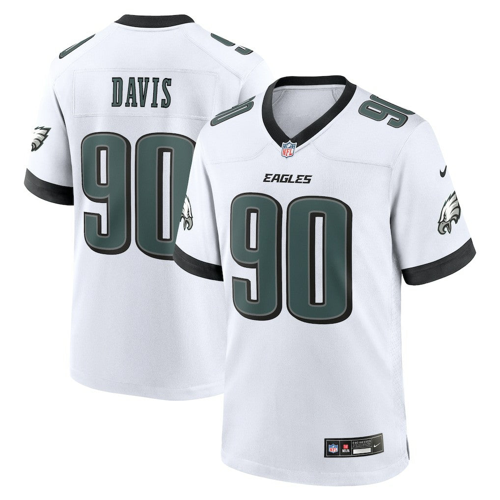Jordan Davis  White Game Jersey - Philadelphia Eagles Jerseys