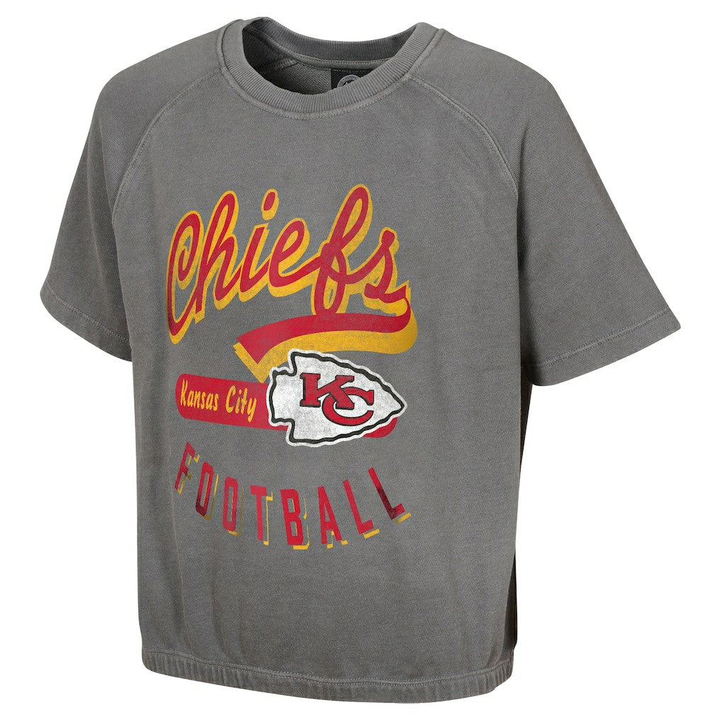 Women's Mineral Wash Short Sleeve Top - Kansas City Chiefs Tops