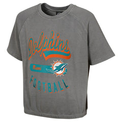 Women's Mineral Wash Short Sleeve Top - Miami Dolphins Tops