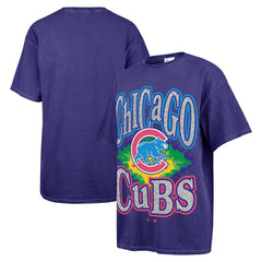 Navy Chicago Cubs '47 Women's Flashing Lights Boyfriend T-Shirt