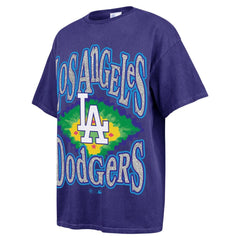Navy Los Angeles Dodgers '47 Women's Flashing Lights Boyfriend T-Shirt
