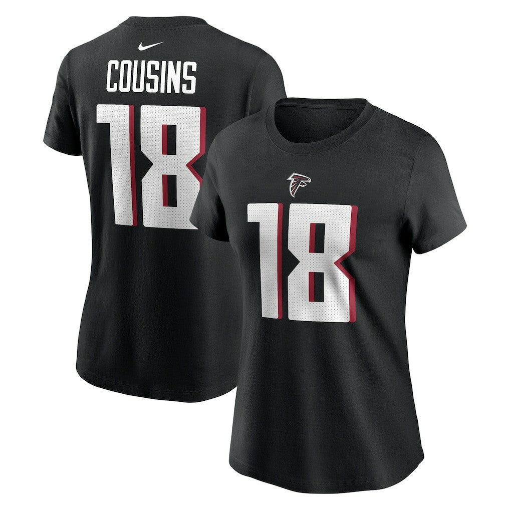 Kirk Cousins  Women's Player Name & Number T-Shirt - Atlanta Falcons T-shirts