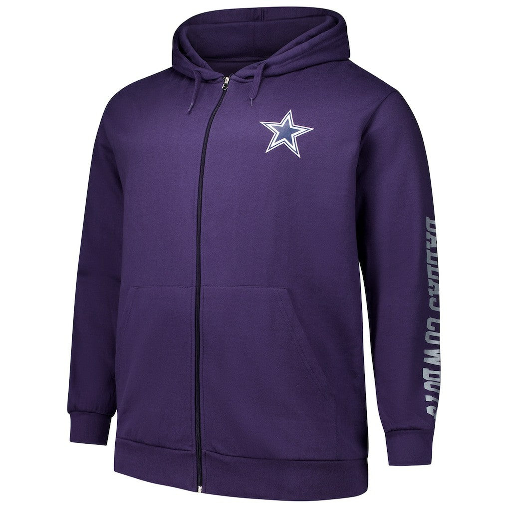 Big & Tall Sleeve Hit Full-Zip Hoodie - Dallas Cowboys Hoodies