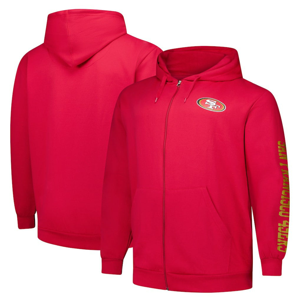 Big & Tall Sleeve Hit Full-Zip Hoodie - San Francisco 49ers Hoodies