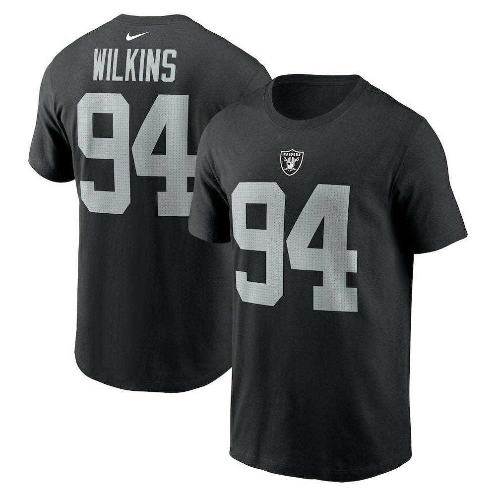 Christian Wilkins  Player Name & Number T-Shirt - Las Vegas Raiders T-shirts