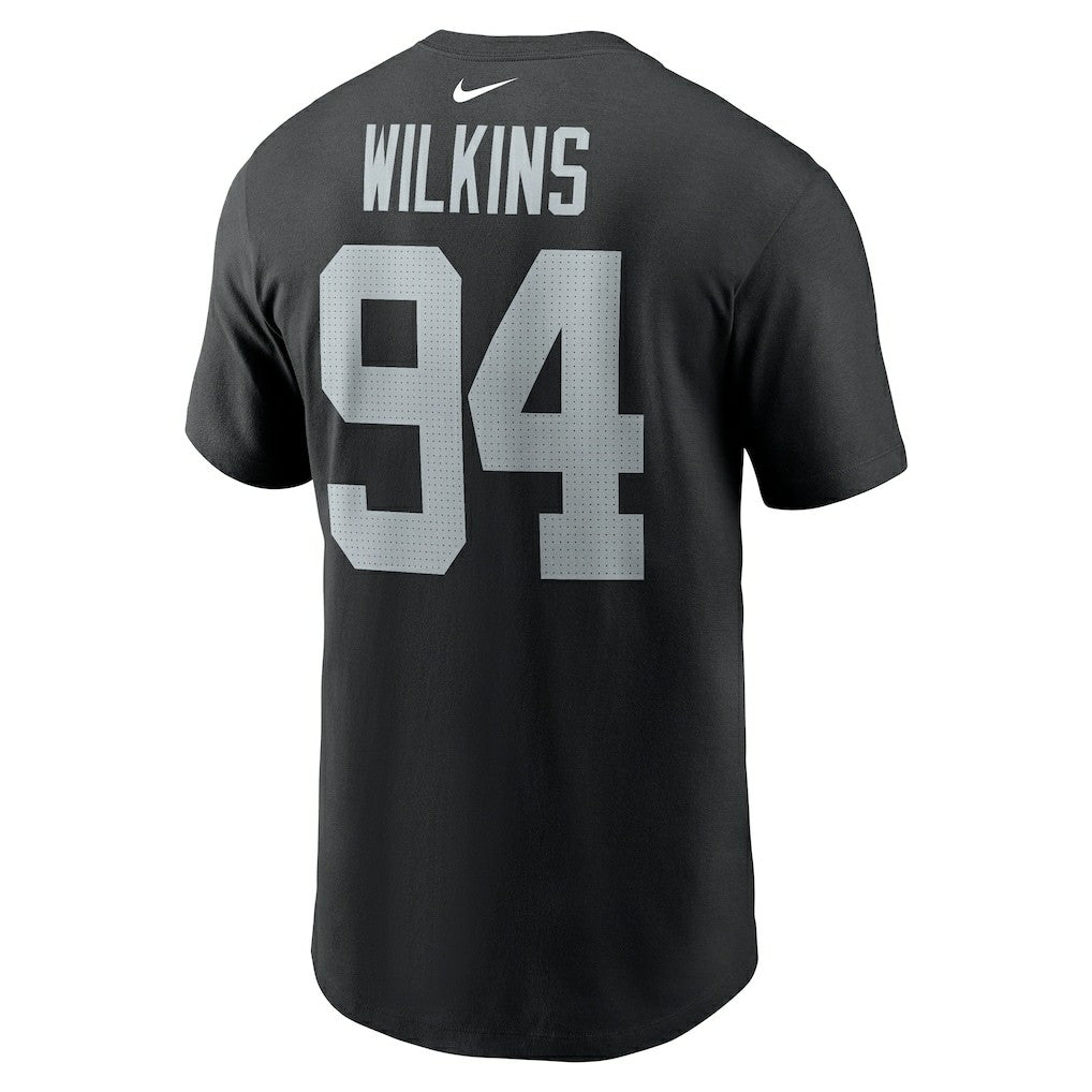 Christian Wilkins  Player Name & Number T-Shirt - Las Vegas Raiders T-shirts