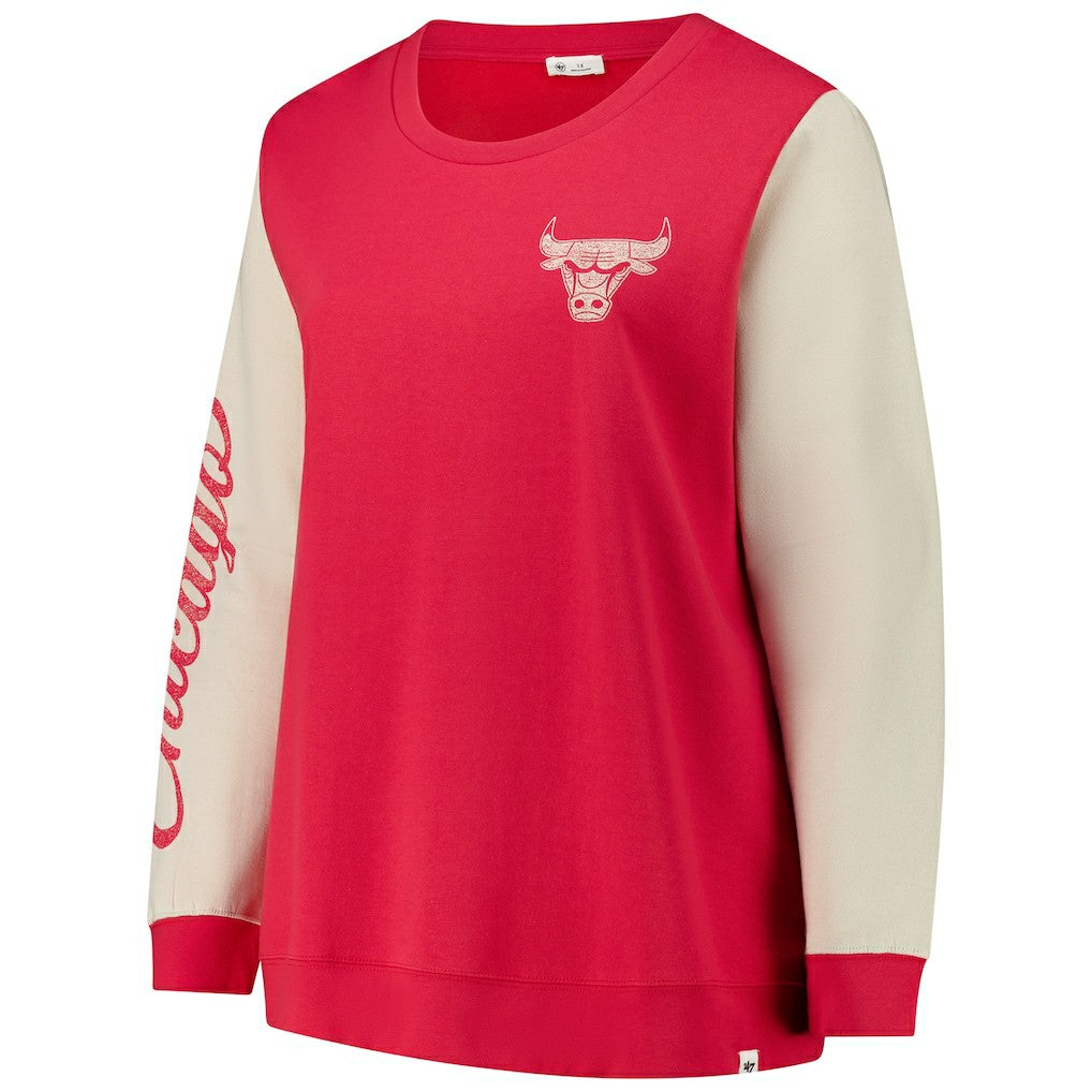 47 brand Chicago Bulls '47 Women's Plus Size Oversized Rise Andie Pullover Sweatshirt