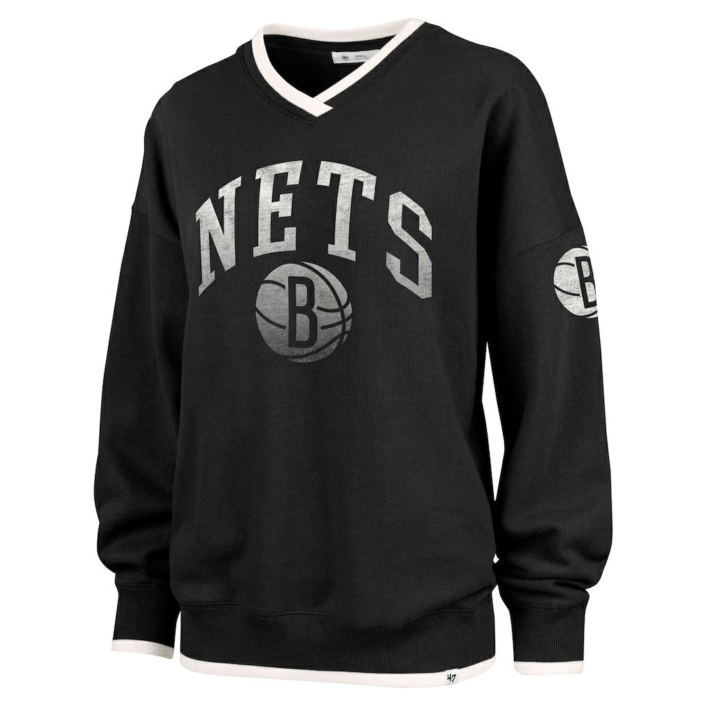 47 brand Brooklyn Nets '47 Women's Rise Wax Pack Daze '80s Oversize Pullover Sweatshirt