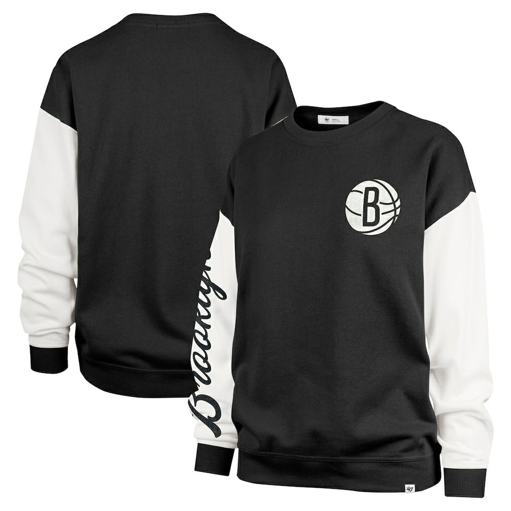47 brand Brooklyn Nets '47 Women's Rise Andie Oversized Pullover Sweatshirt