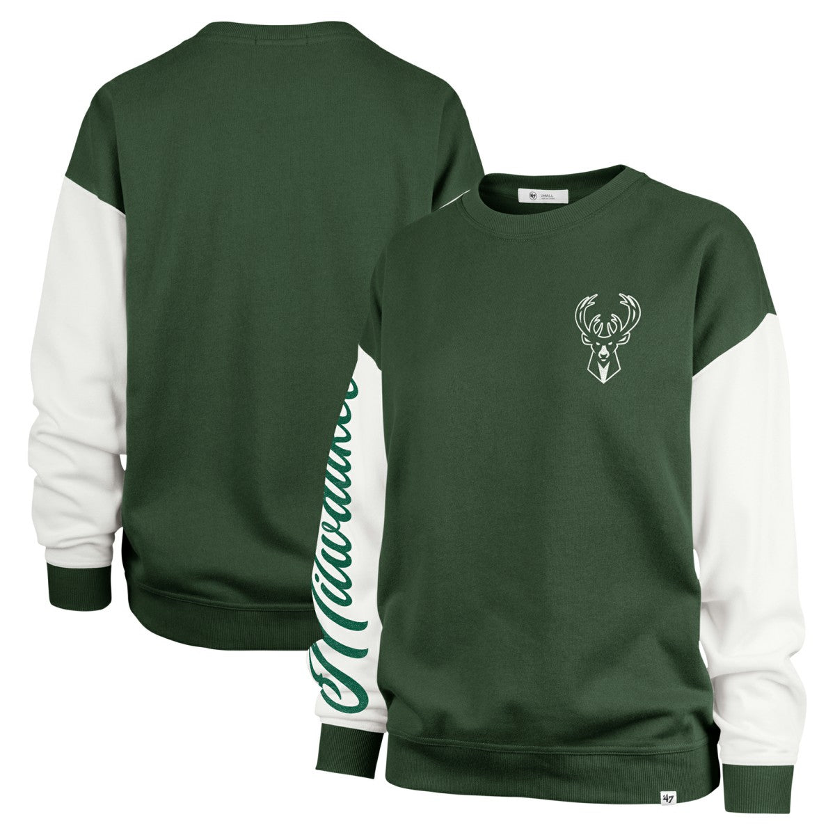 47 brand Milwaukee Bucks '47 Women's Rise Andie Oversized Pullover Sweatshirt