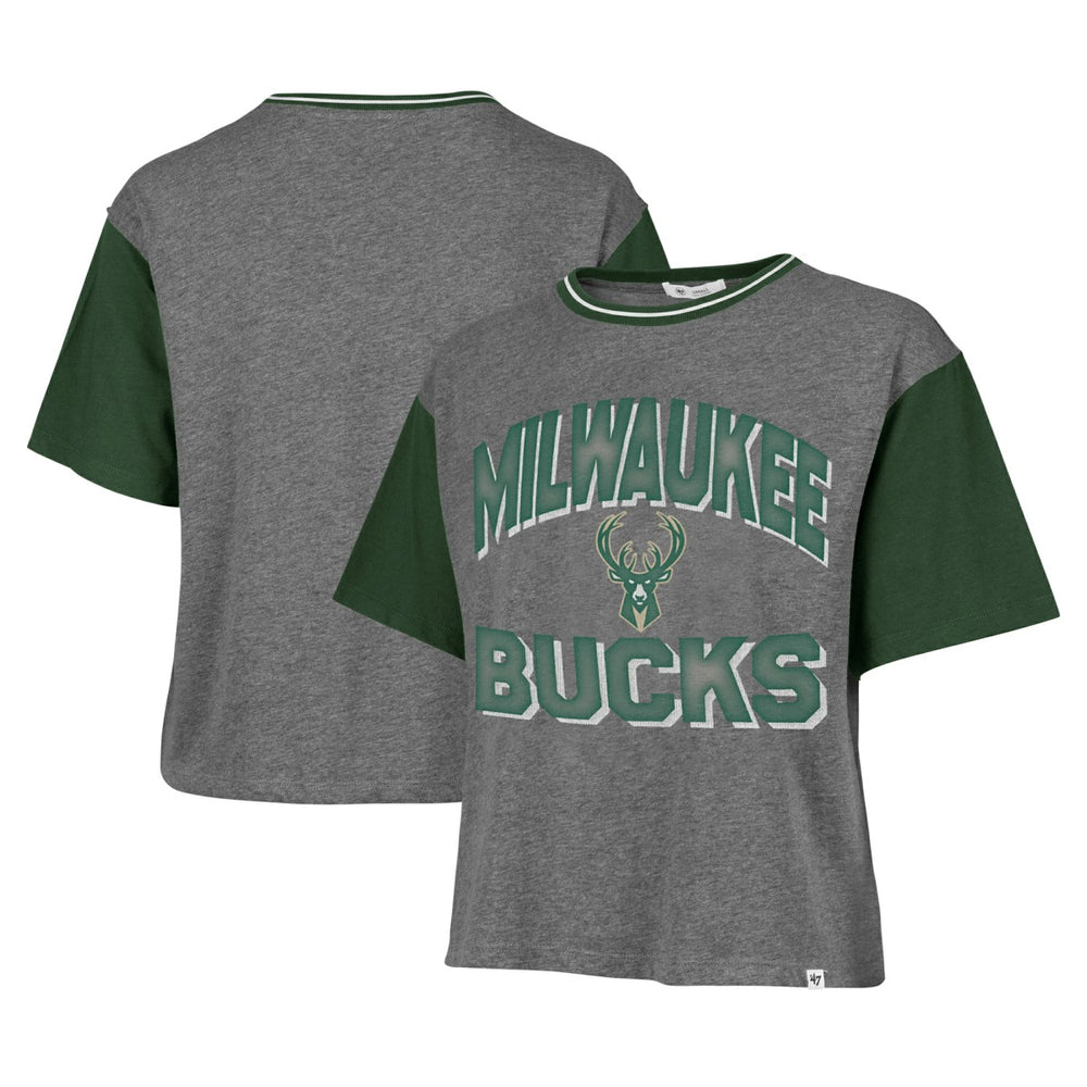 47 brand Milwaukee Bucks '47 Women's Rise Clubhouse Ziggy Color Block T-Shirt