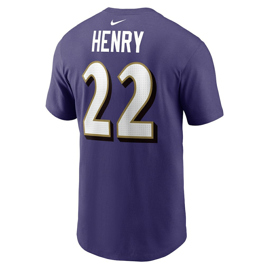 Derrick Henry  Player Name & Number T-Shirt - Baltimore Ravens T-shirts