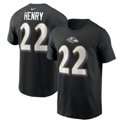 Derrick Henry  Player Name & Number T-Shirt - Baltimore Ravens T-shirts