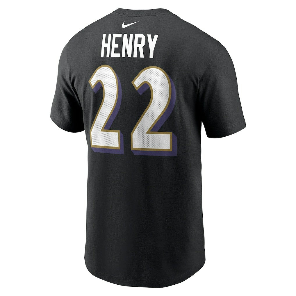 Derrick Henry  Player Name & Number T-Shirt - Baltimore Ravens T-shirts