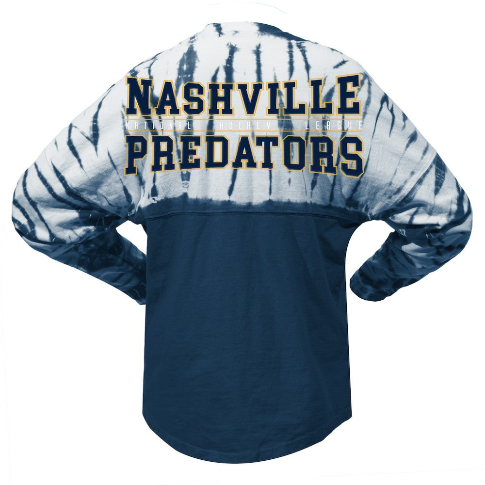 NHL Nashville Predators Spirit Jersey Unisex Crystal Half Dye Long Sleeve T-Shirt