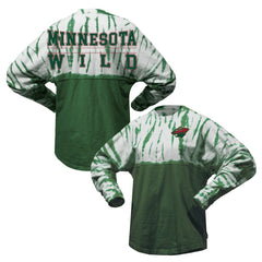 NHL Minnesota Wild Spirit Jersey Unisex Crystal Half Dye Long Sleeve T-Shirt