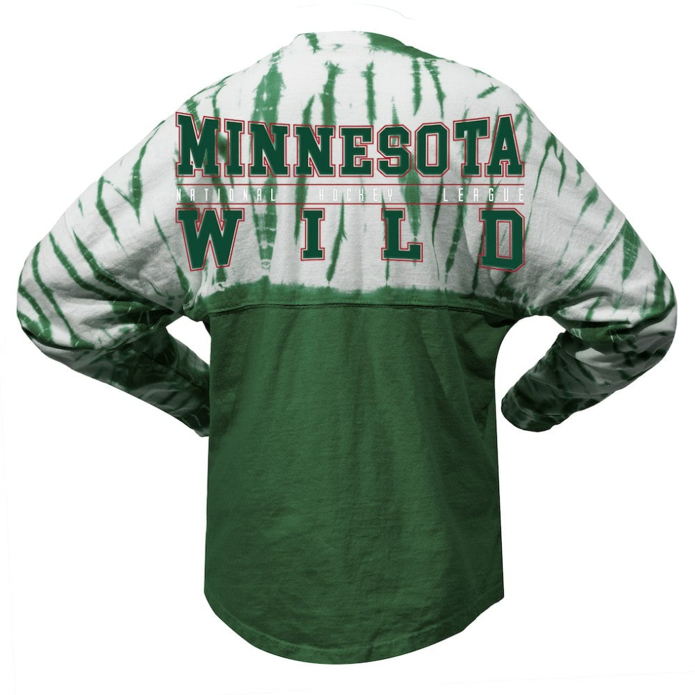 NHL Minnesota Wild Spirit Jersey Unisex Crystal Half Dye Long Sleeve T-Shirt