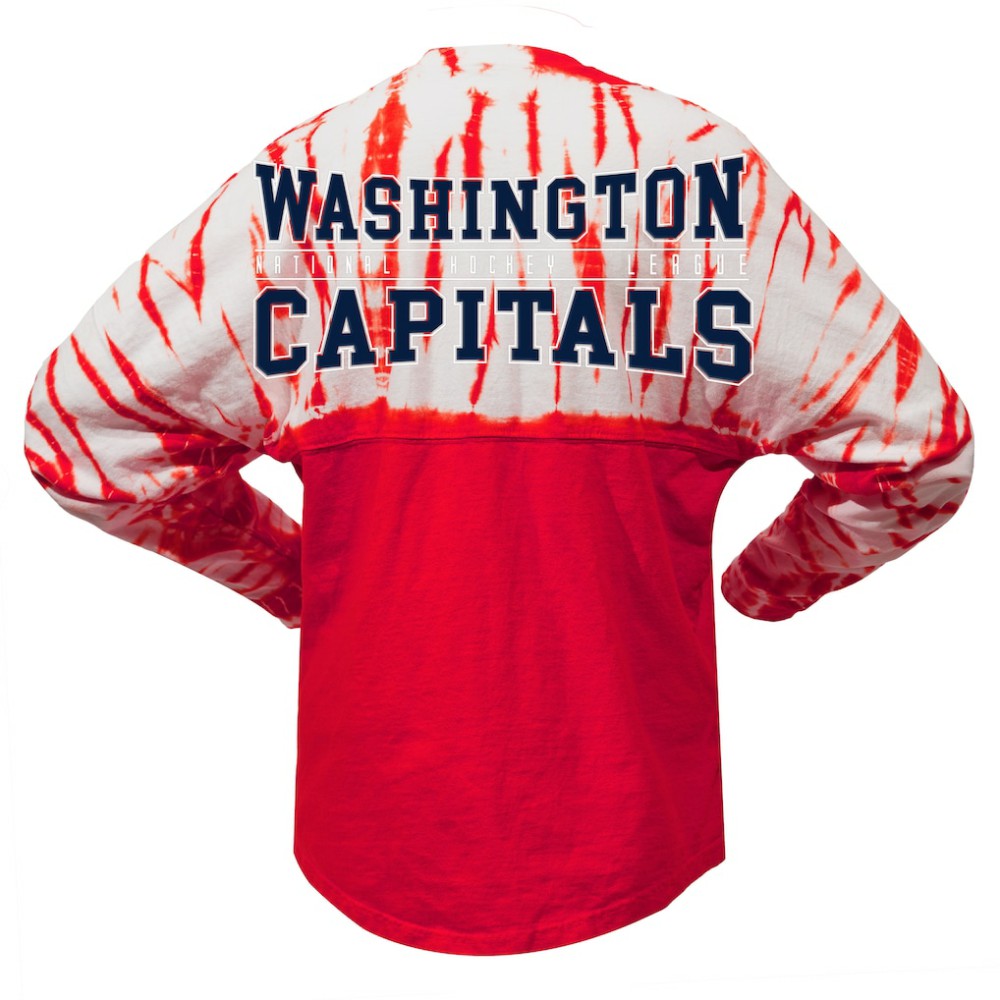 NHL Washington Capitals Spirit Jersey Unisex Crystal Half Dye Long Sleeve T-Shirt