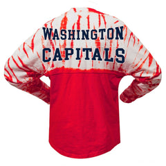 NHL Washington Capitals Spirit Jersey Unisex Crystal Half Dye Long Sleeve T-Shirt