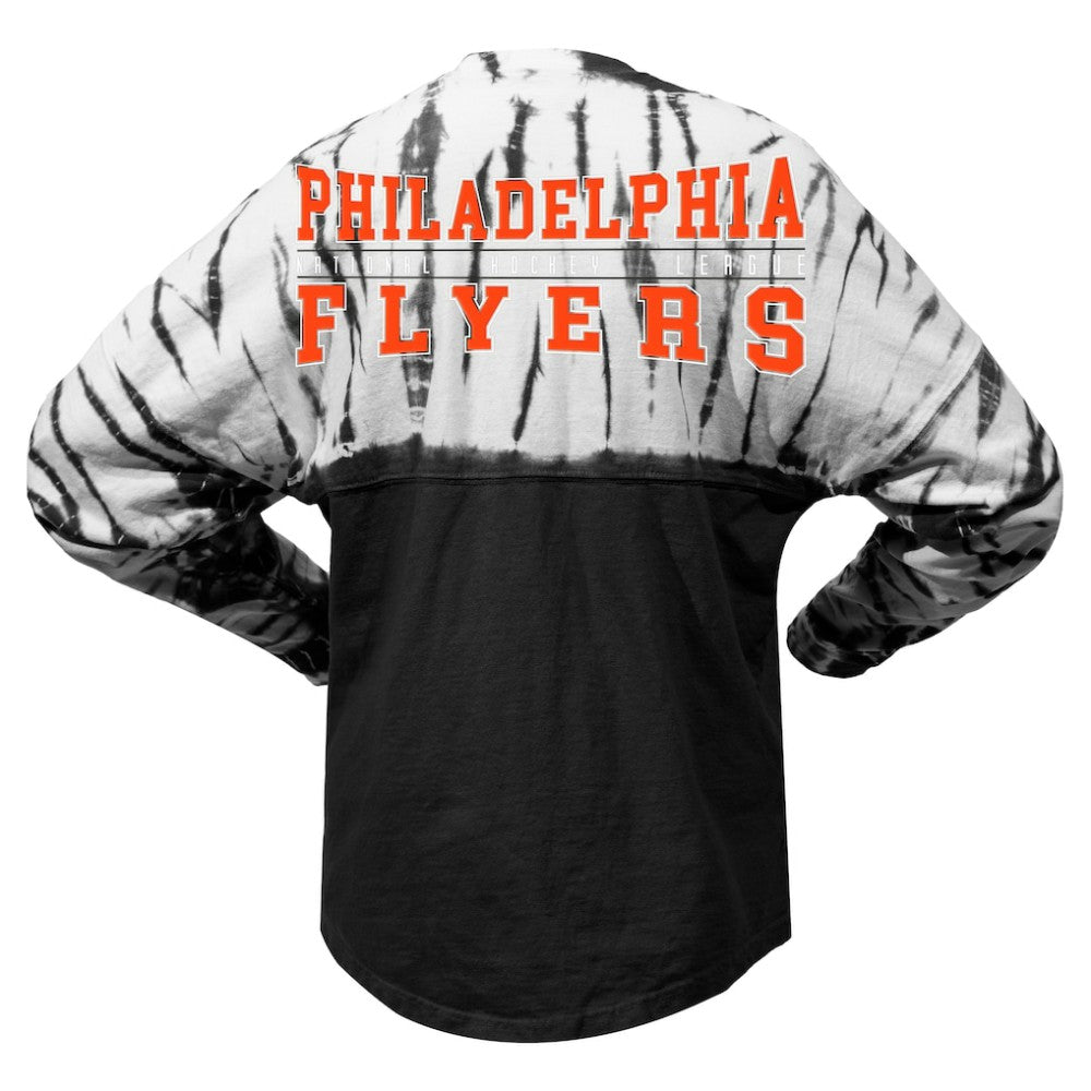 NHL Philadelphia Flyers Spirit Jersey Unisex Crystal Half Dye Long Sleeve T-Shirt